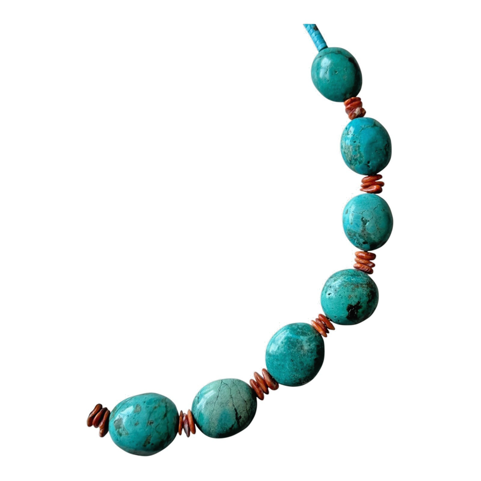 Vintage Southwestern Chunky Chinese Turquoise Statement Necklace