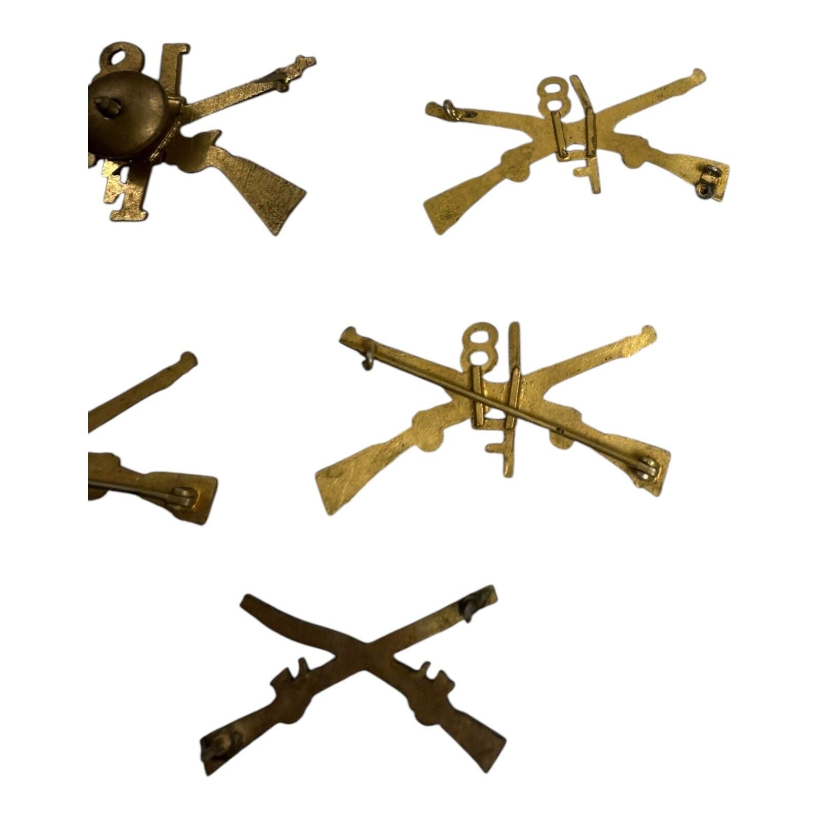 Vintage WW1 Crossed Rifle Pins (18th Infantry)
