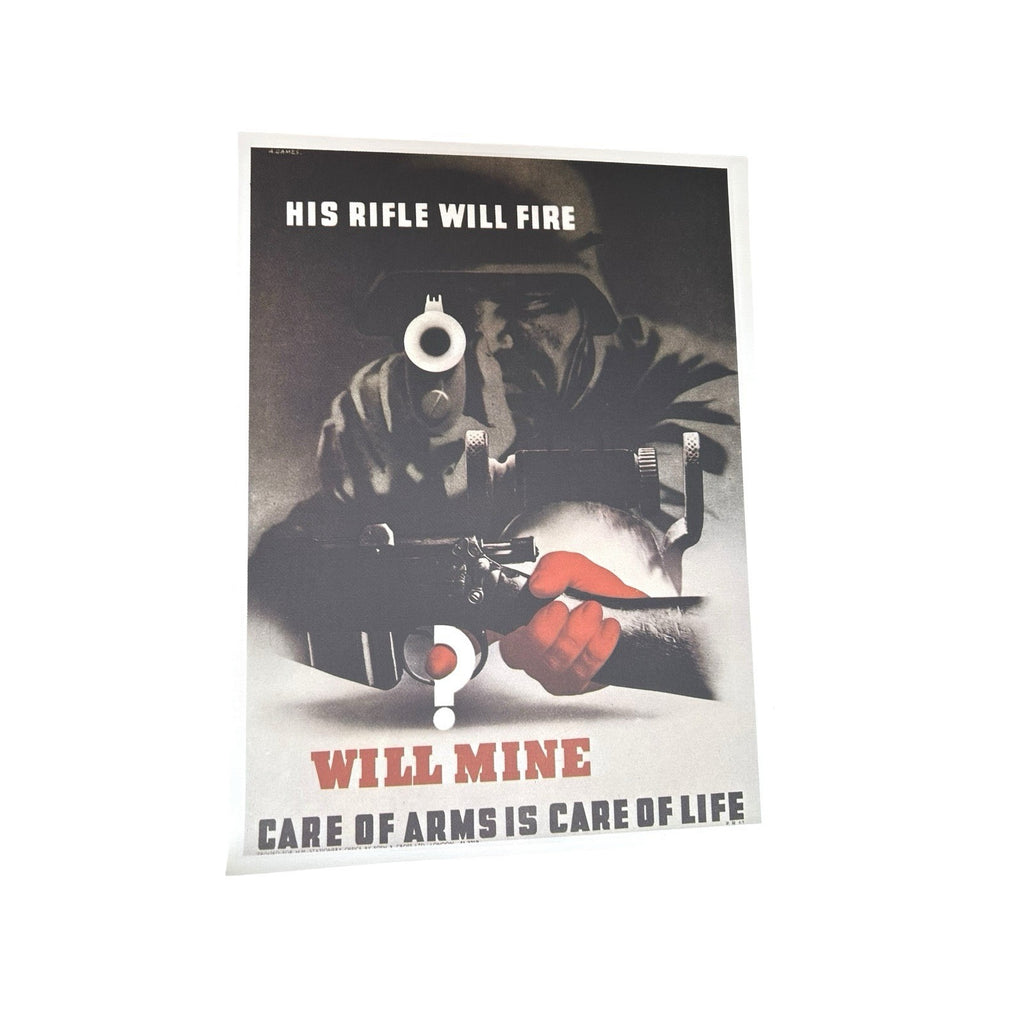 Vintage Giclee of British WW2 Poster Care of Arms by Abram Games