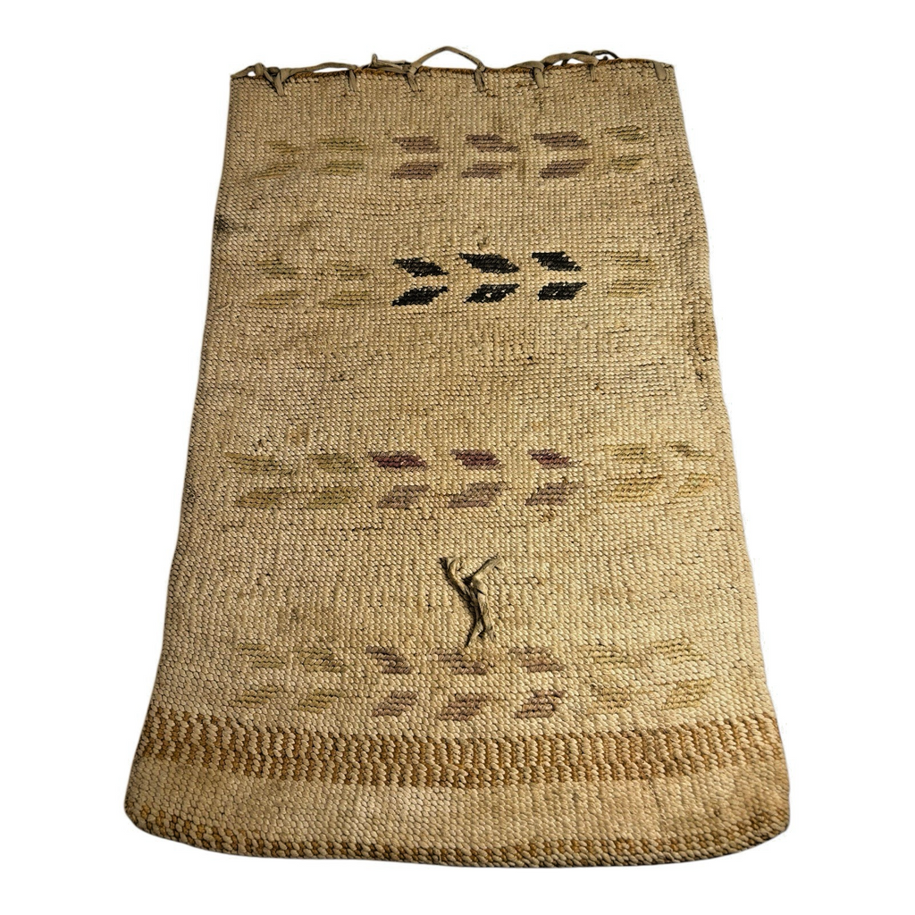Antique Native American Nez Perce Corn Husk Woven Flat Bag