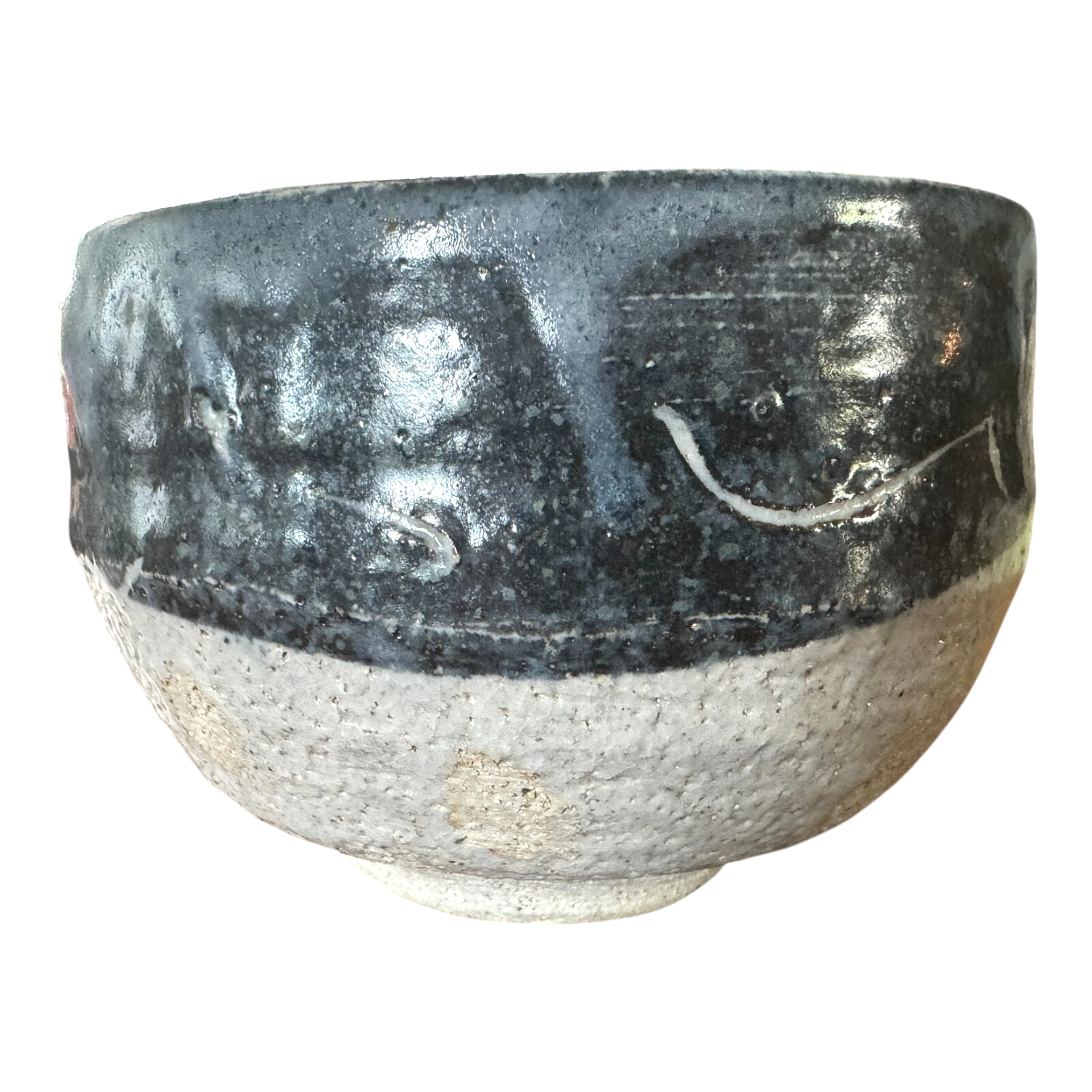 Vintage Japanese Studio Art Pottery Chawan Matcha Tea Bowl - Signed, Makoto Yabe