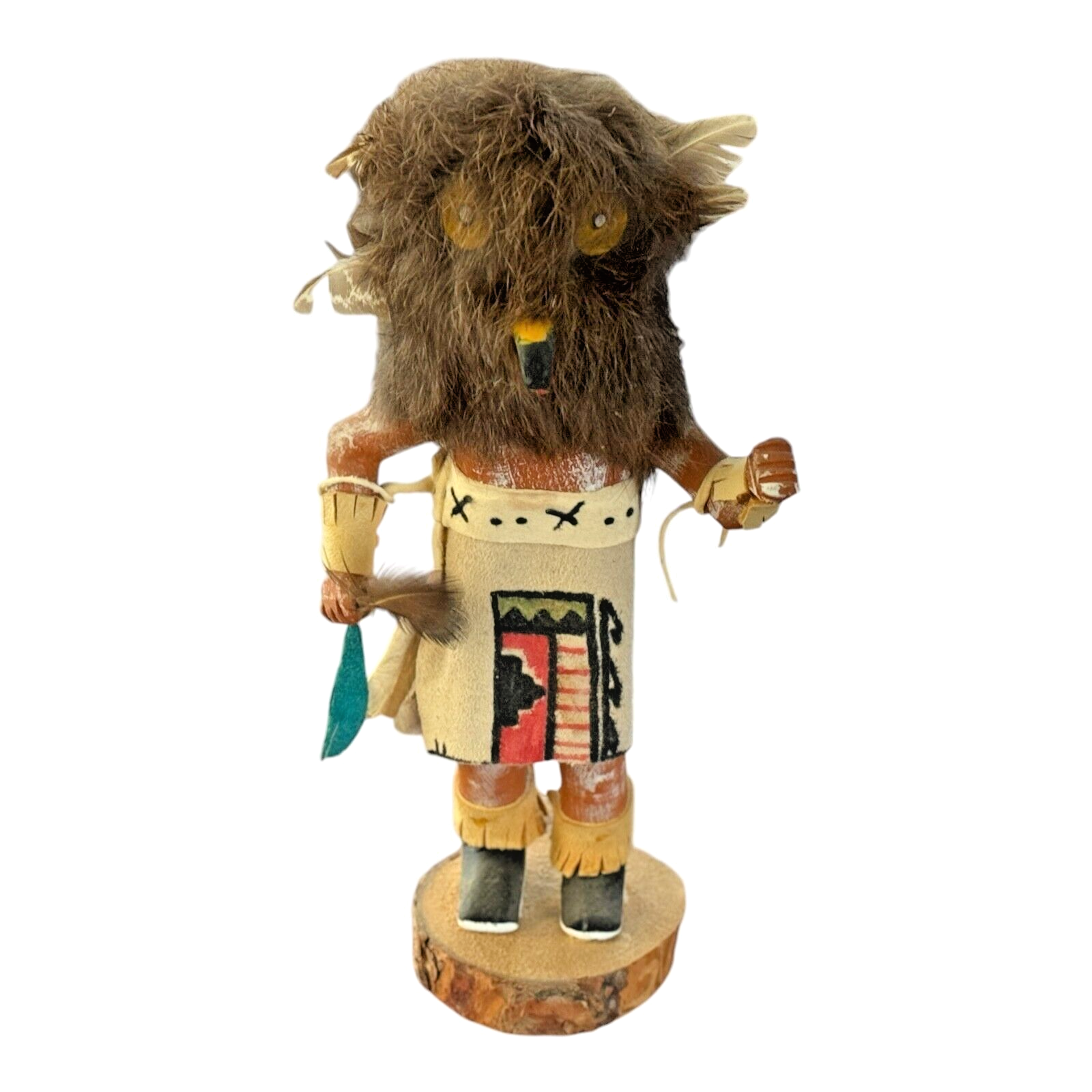 Vintage Native American Hopi Kachina Doll - Buffalo Mask