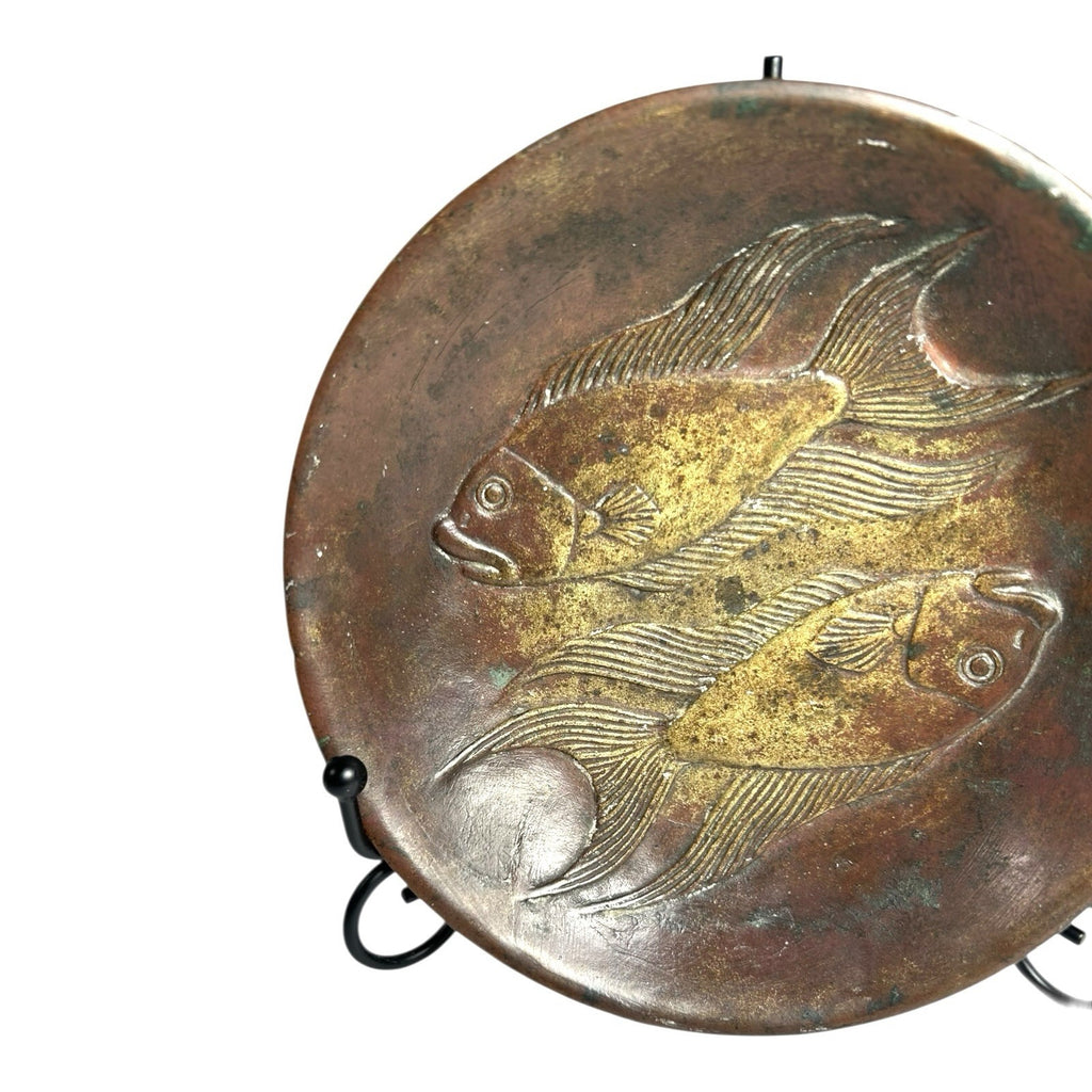Vintage Ricardo Scarpa Bronze Zodiac Pisces Bowl - Signed