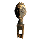 Antique African Baule Hand-Carved Wooden Heddle Pulley - Collectible Tribal Art