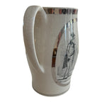 Antique Staffordshire Liverpool Storytelling Silver Painted Pitcher Jug