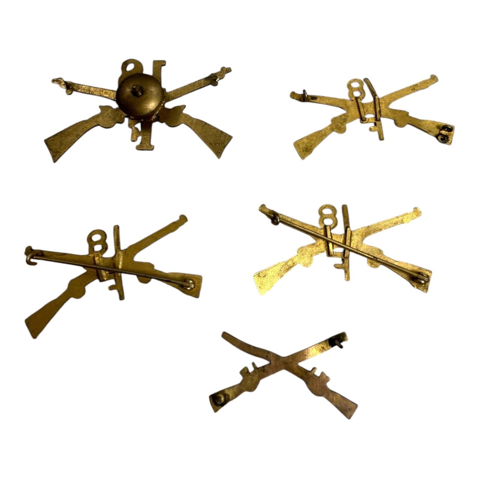 Vintage WW1 Crossed Rifle Pins (18th Infantry)