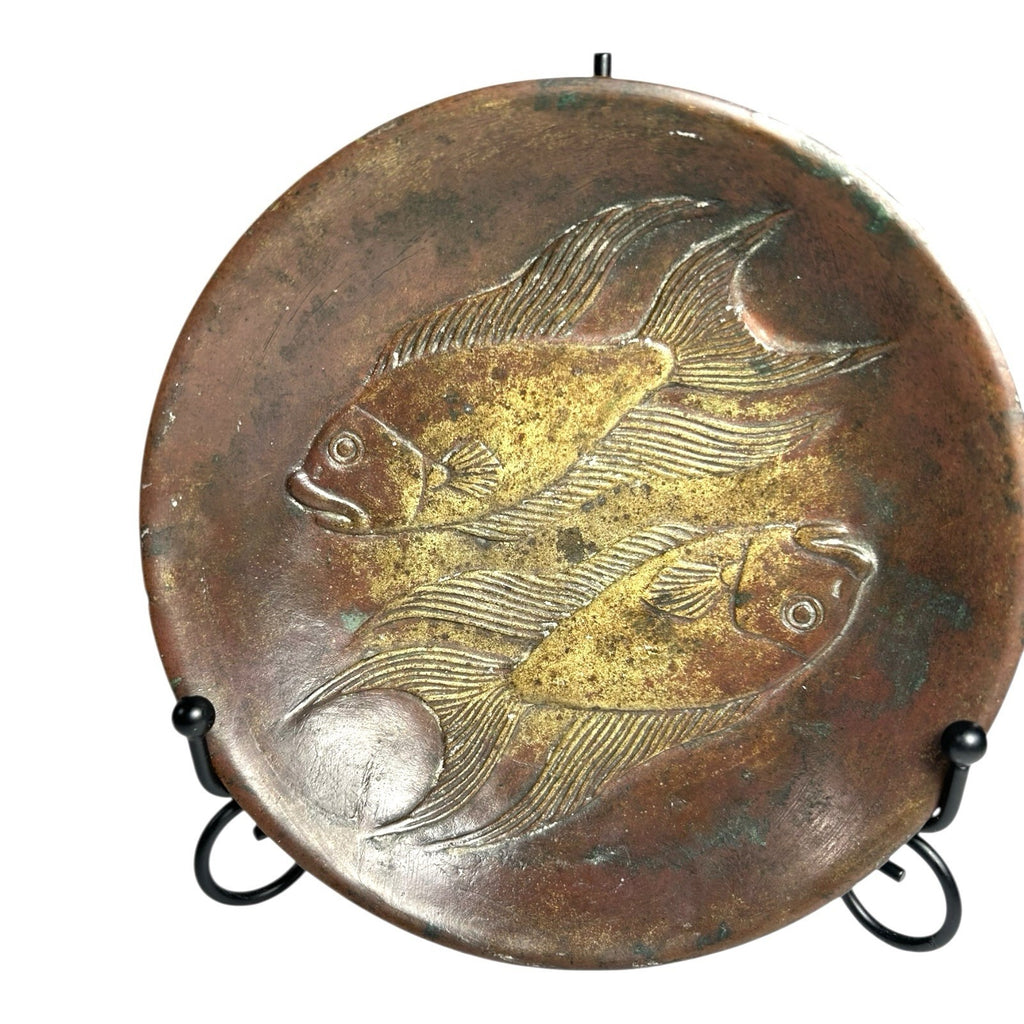 Vintage Ricardo Scarpa Bronze Zodiac Pisces Bowl - Signed