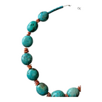 Vintage Southwestern Chunky Chinese Turquoise Statement Necklace