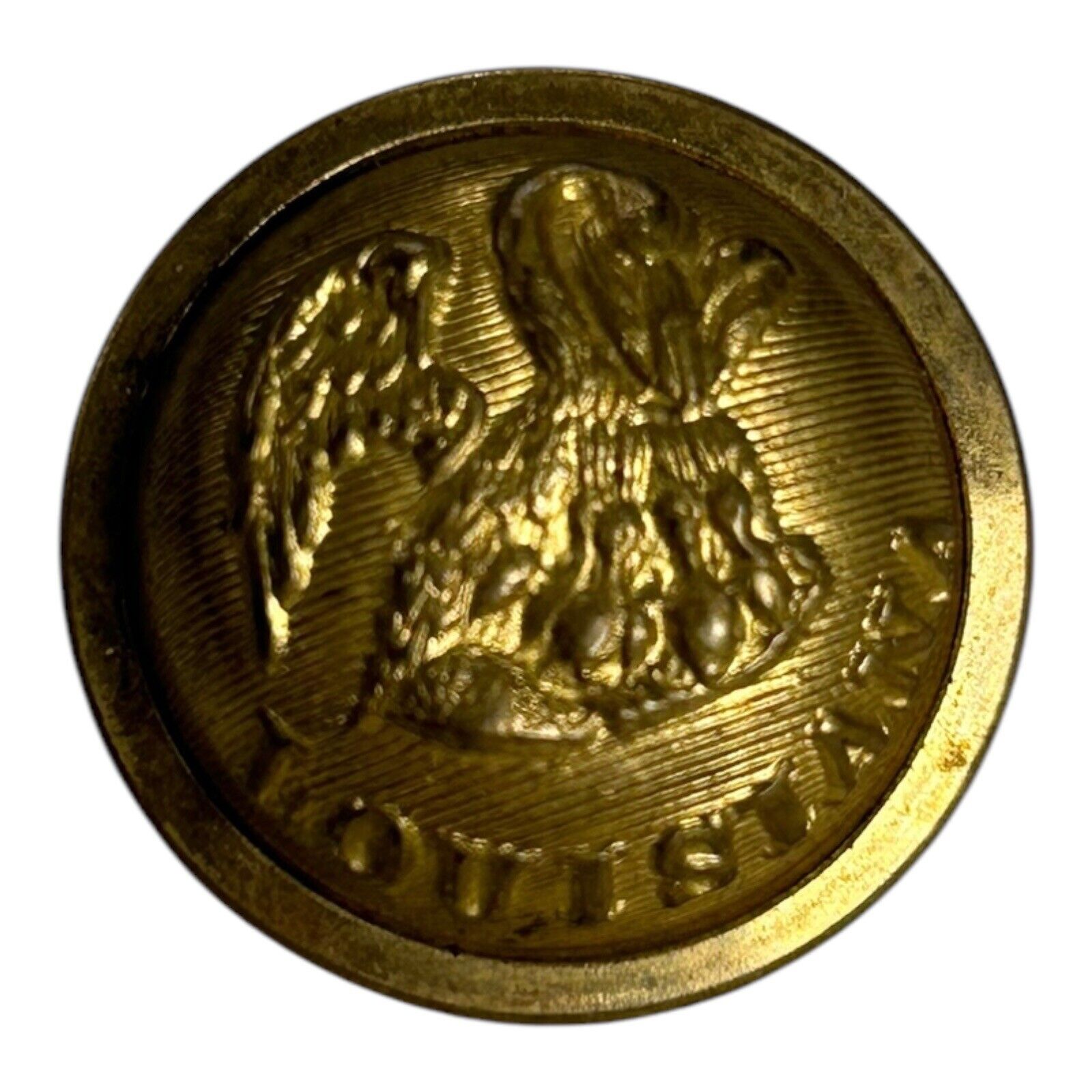 Antique Authentic Louisiana Militia Coat Confederate Post Civil War Button