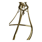 Vintage English Saddle Horse Head Brass Saddle Rack Bracket
