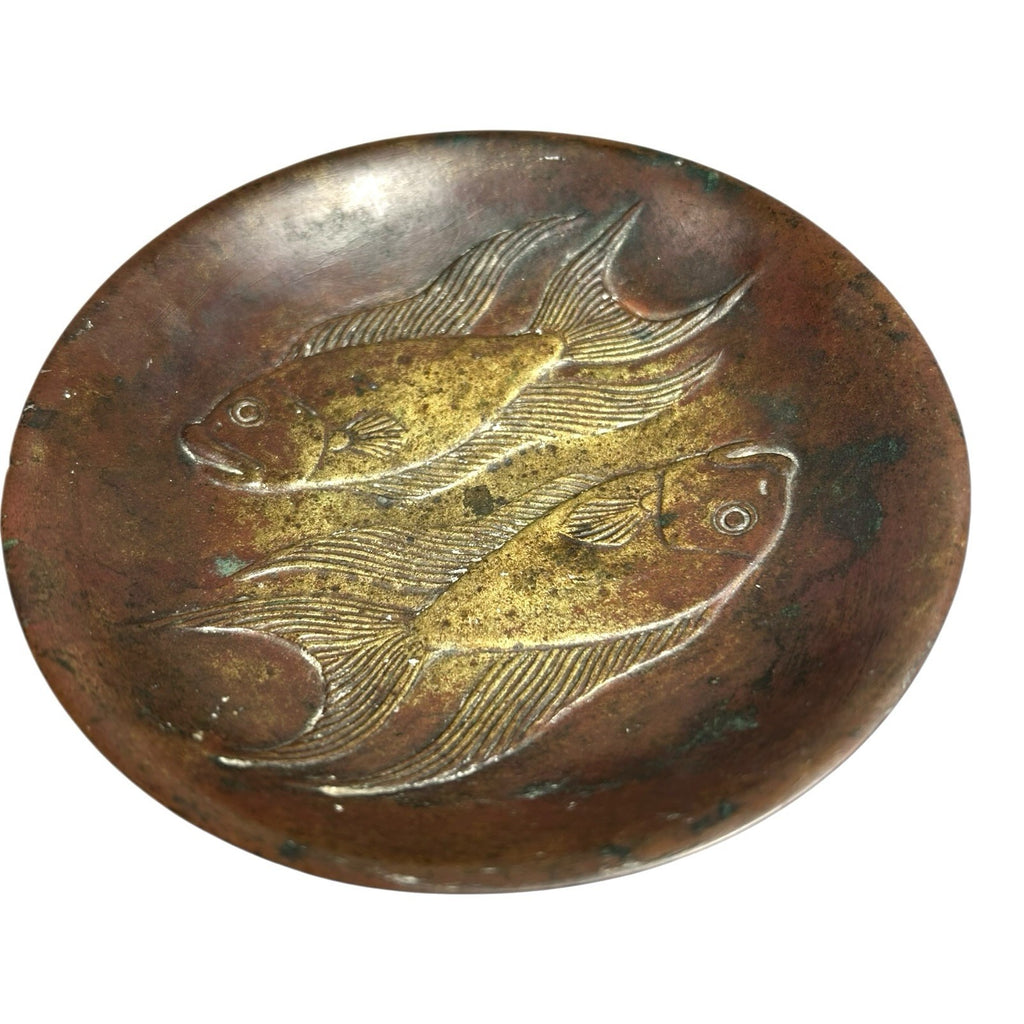 Vintage Ricardo Scarpa Bronze Zodiac Pisces Bowl - Signed