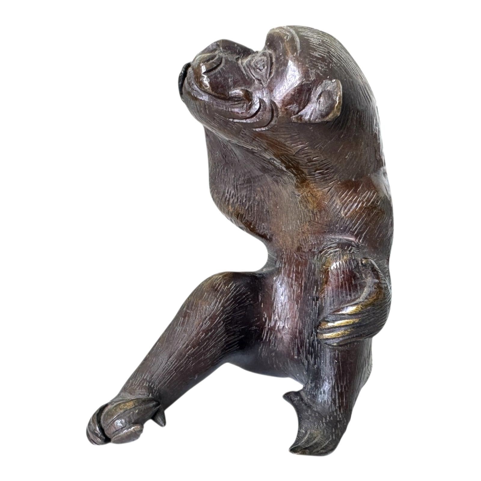 Antique Chinese Bronze Monkey Scholar's Desk Figure