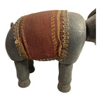 Antique Schoenhut Humpty Dumpty Circus Elephant with Blanket and Head Dress