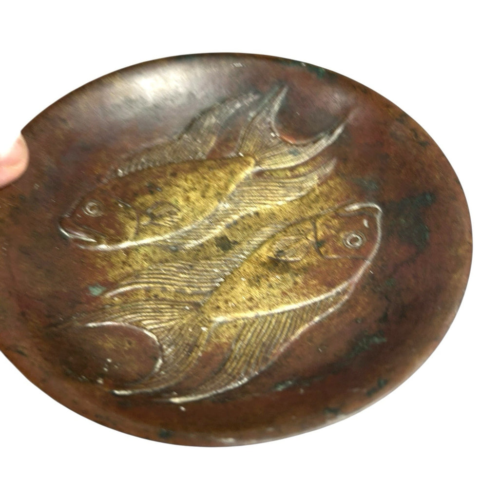 Vintage Ricardo Scarpa Bronze Zodiac Pisces Bowl - Signed