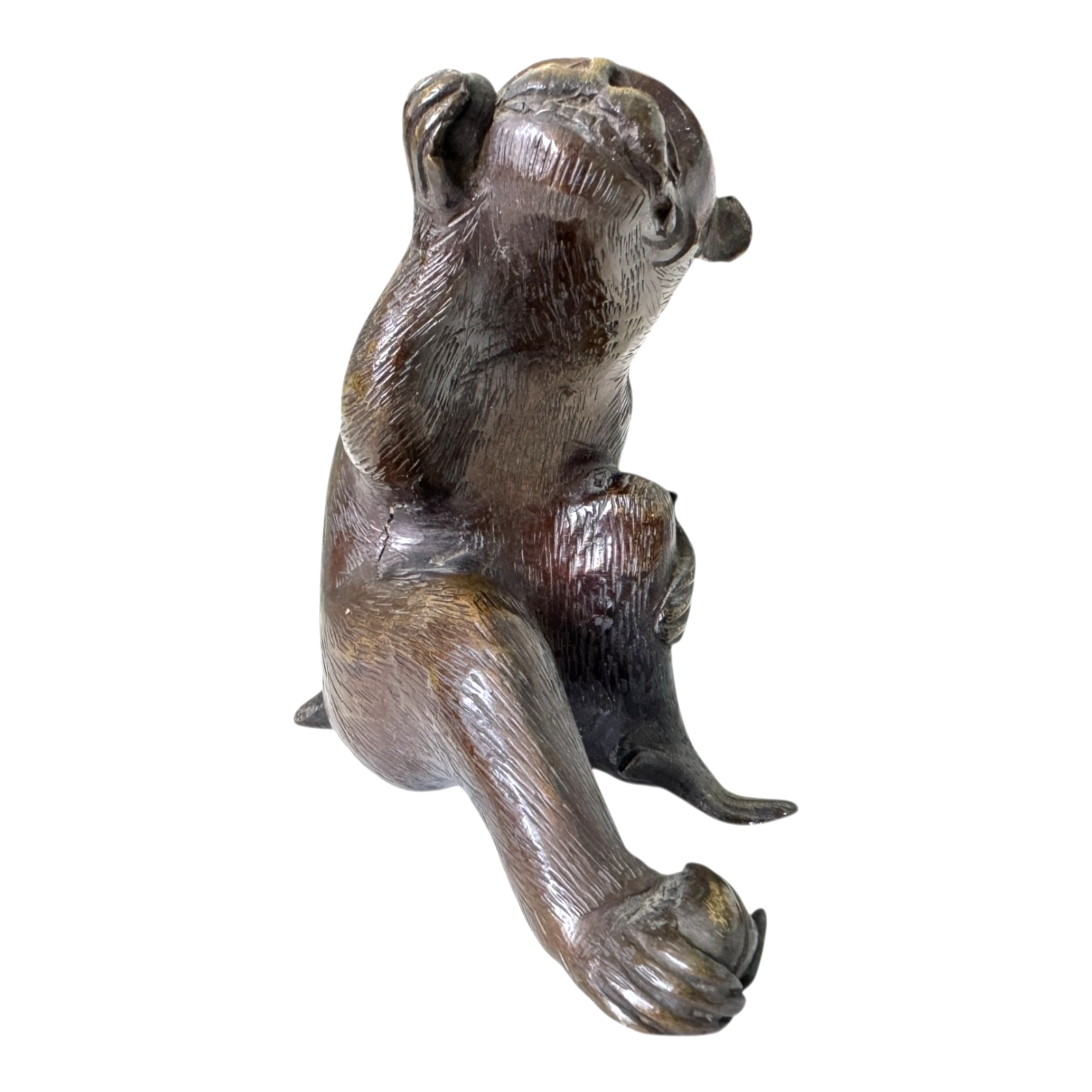 Antique Chinese Bronze Monkey Scholar's Desk Figure