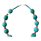 Vintage Southwestern Chunky Chinese Turquoise Statement Necklace
