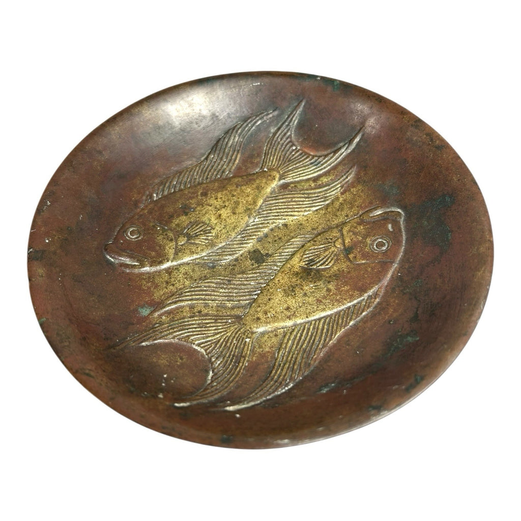 Vintage Ricardo Scarpa Bronze Zodiac Pisces Bowl - Signed