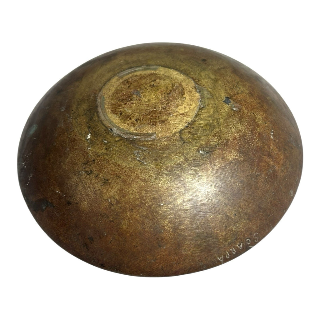 Vintage Ricardo Scarpa Bronze Zodiac Pisces Bowl - Signed