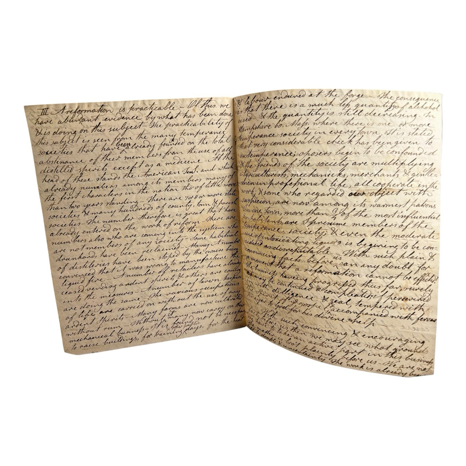 Antique 1800s Christian Handwritten Sermon Manuscript by Rev Jonathan Harthing
