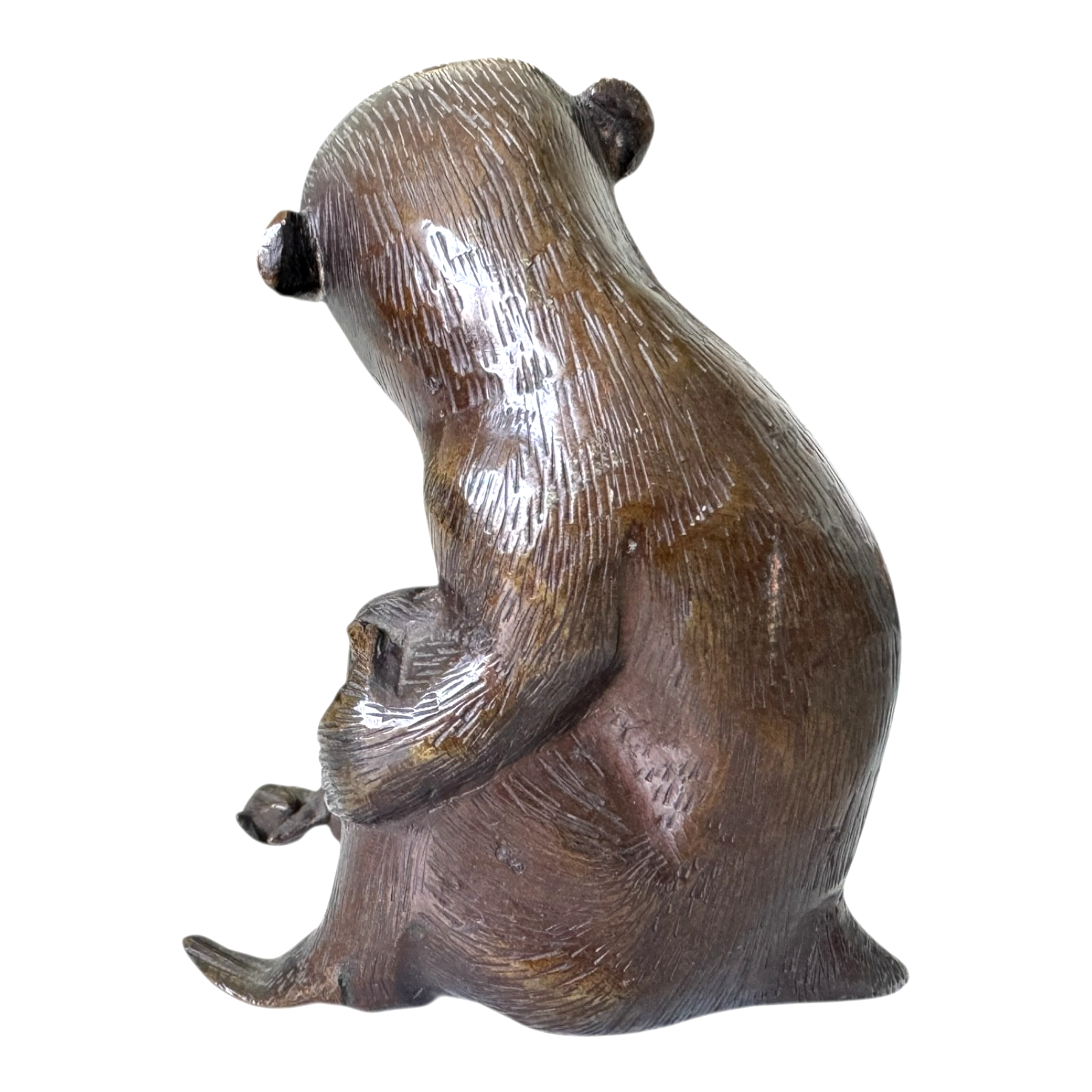 Antique Chinese Bronze Monkey Scholar's Desk Figure