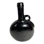 Antique Victorian Brown Hand Blown Flagon Whiskey Decanter Bottle