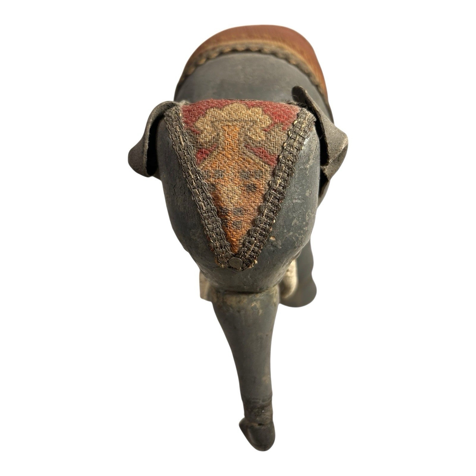 Antique Schoenhut Humpty Dumpty Circus Elephant with Blanket and Head Dress