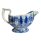 Antique Historical Staffordshire Blue Transferware Gravy Sauce Boat – Hoboken NJ