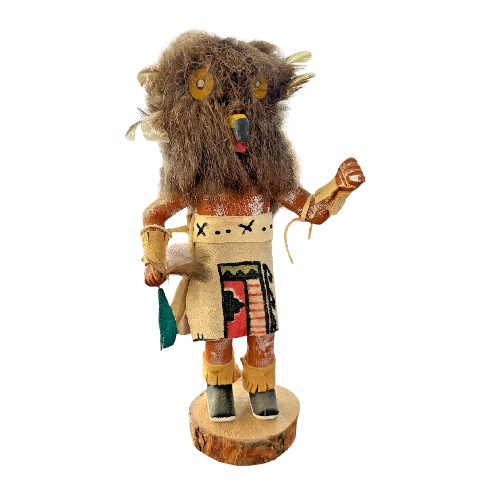 Vintage Native American Hopi Kachina Doll - Buffalo Mask