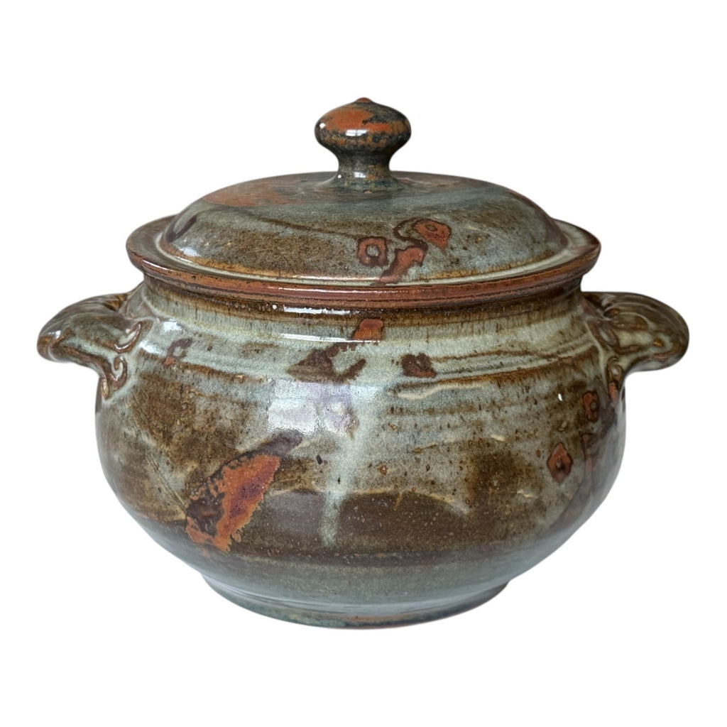 Vintage Plum Tree Pottery Covered Serving Bowl Tureen (Signed, John Glick)