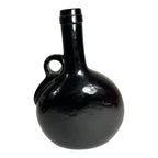 Antique Victorian Brown Hand Blown Flagon Whiskey Decanter Bottle
