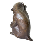 Antique Chinese Bronze Monkey Scholar's Desk Figure