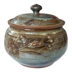 Vintage Plum Tree Pottery Covered Serving Bowl Tureen (Signed, John Glick)