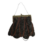 Vintage Beaded Flapper Girl Clutch Purse Bead Art Deco Clutch Purse