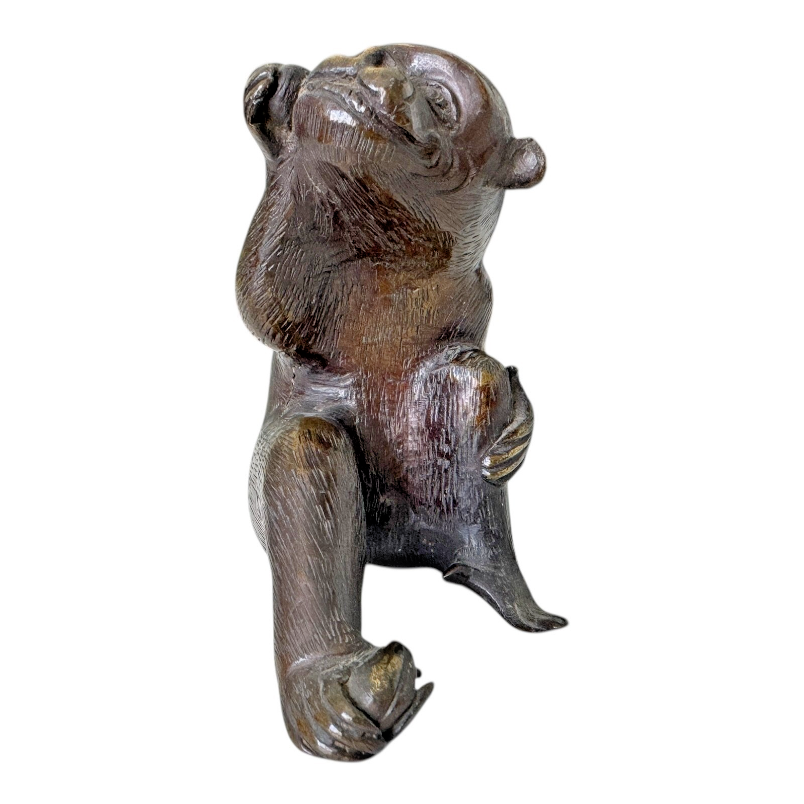Antique Chinese Bronze Monkey Scholar's Desk Figure