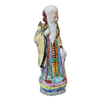 Antique Chinese Famille Rose Porcelain Figure of Shou Xing - God of Longevity