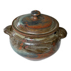 Vintage Plum Tree Pottery Covered Serving Bowl Tureen (Signed, John Glick)