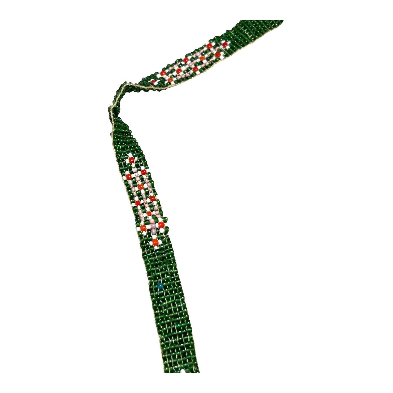 Antique Native American Ceremonial Beaded Sash Necklace