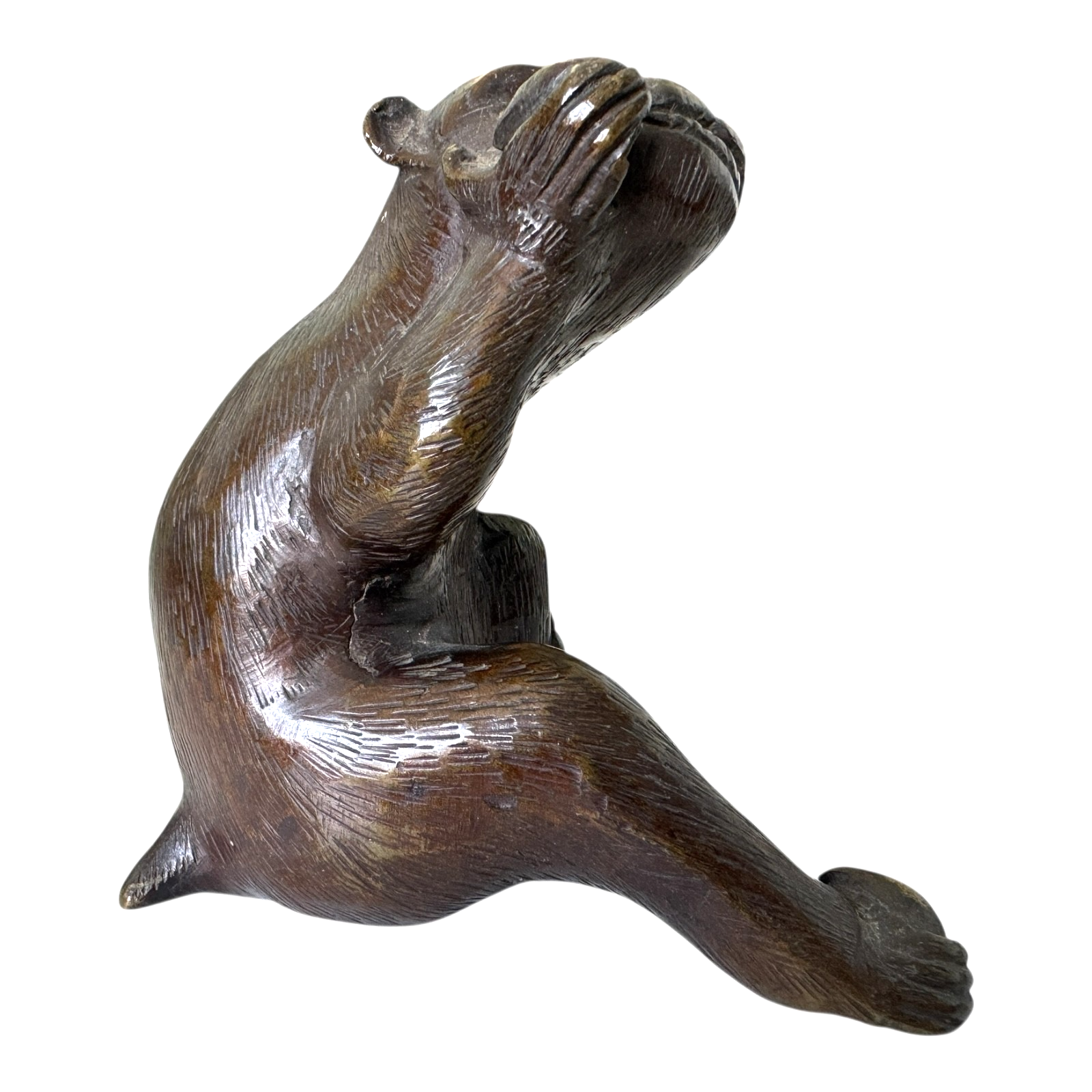 Antique Chinese Bronze Monkey Scholar's Desk Figure