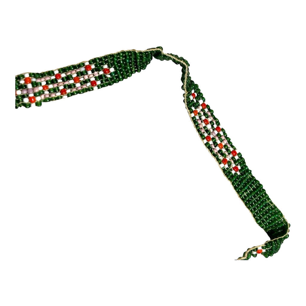 Antique Native American Ceremonial Beaded Sash Necklace