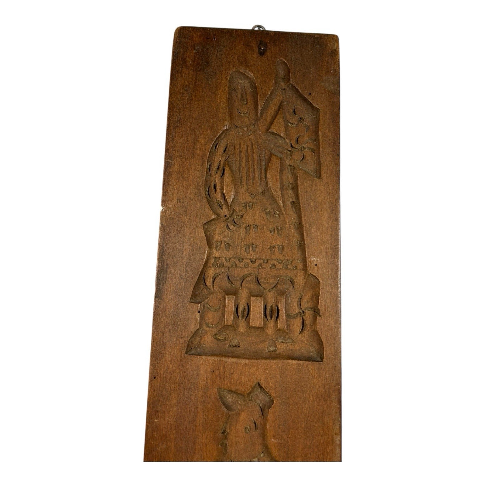 Antique Springerle Speculaas Double Side Ginger Bread Folk Art Cookie Stamp Mold