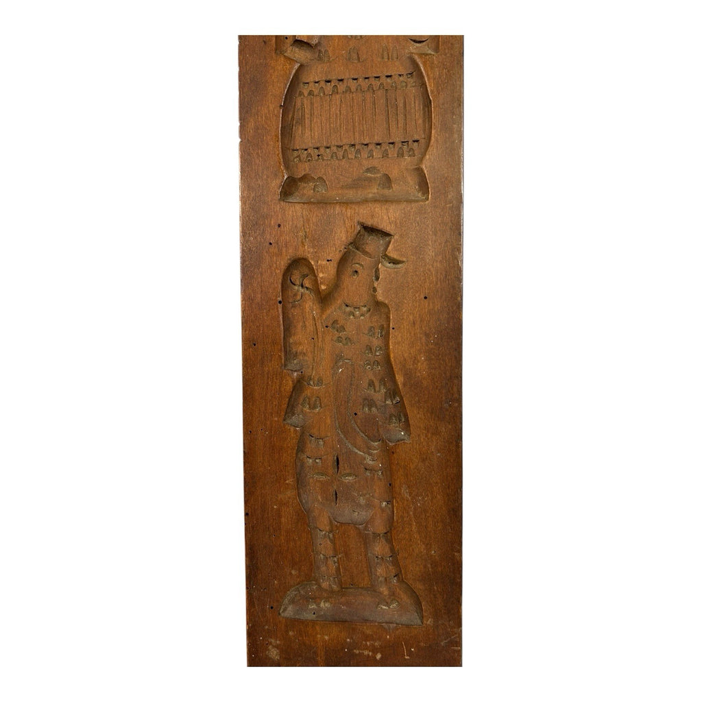 Antique Springerle Speculaas Double Side Ginger Bread Folk Art Cookie Stamp Mold