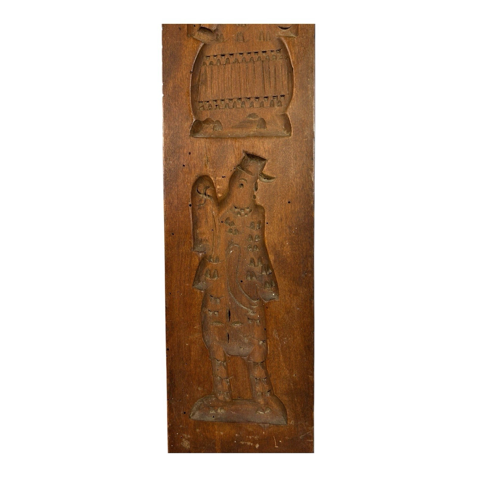 Antique Springerle Speculaas Double Side Ginger Bread Folk Art Cookie Stamp Mold