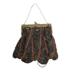 Vintage Beaded Flapper Girl Clutch Purse Bead Art Deco Clutch Purse