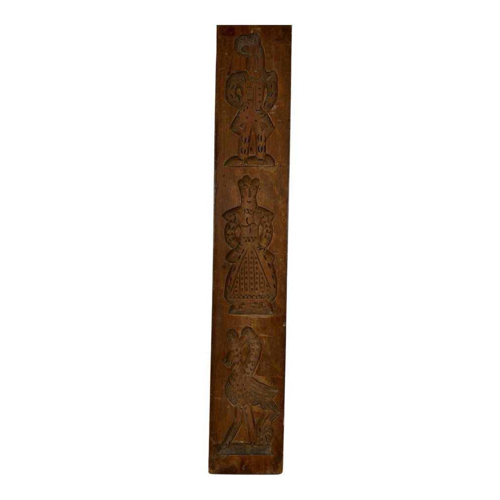 Antique Springerle Speculaas Double Side Ginger Bread Folk Art Cookie Stamp Mold