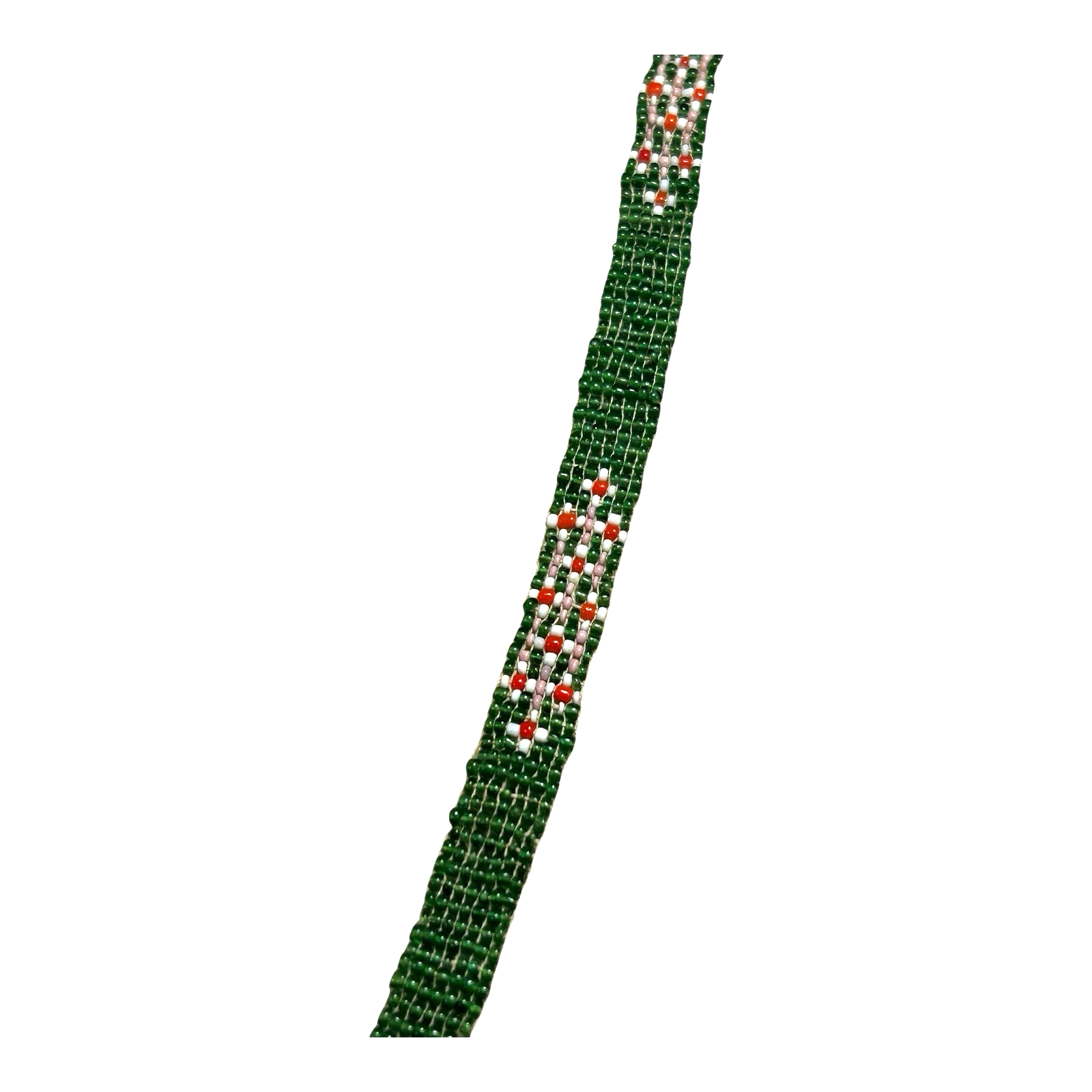 Antique Native American Ceremonial Beaded Sash Necklace