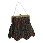 Vintage Beaded Flapper Girl Clutch Purse Bead Art Deco Clutch Purse