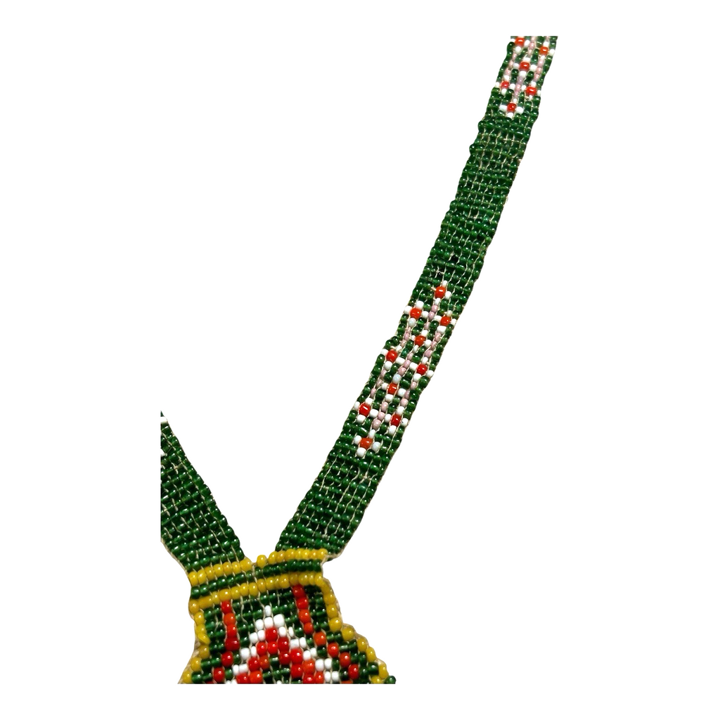 Antique Native American Ceremonial Beaded Sash Necklace