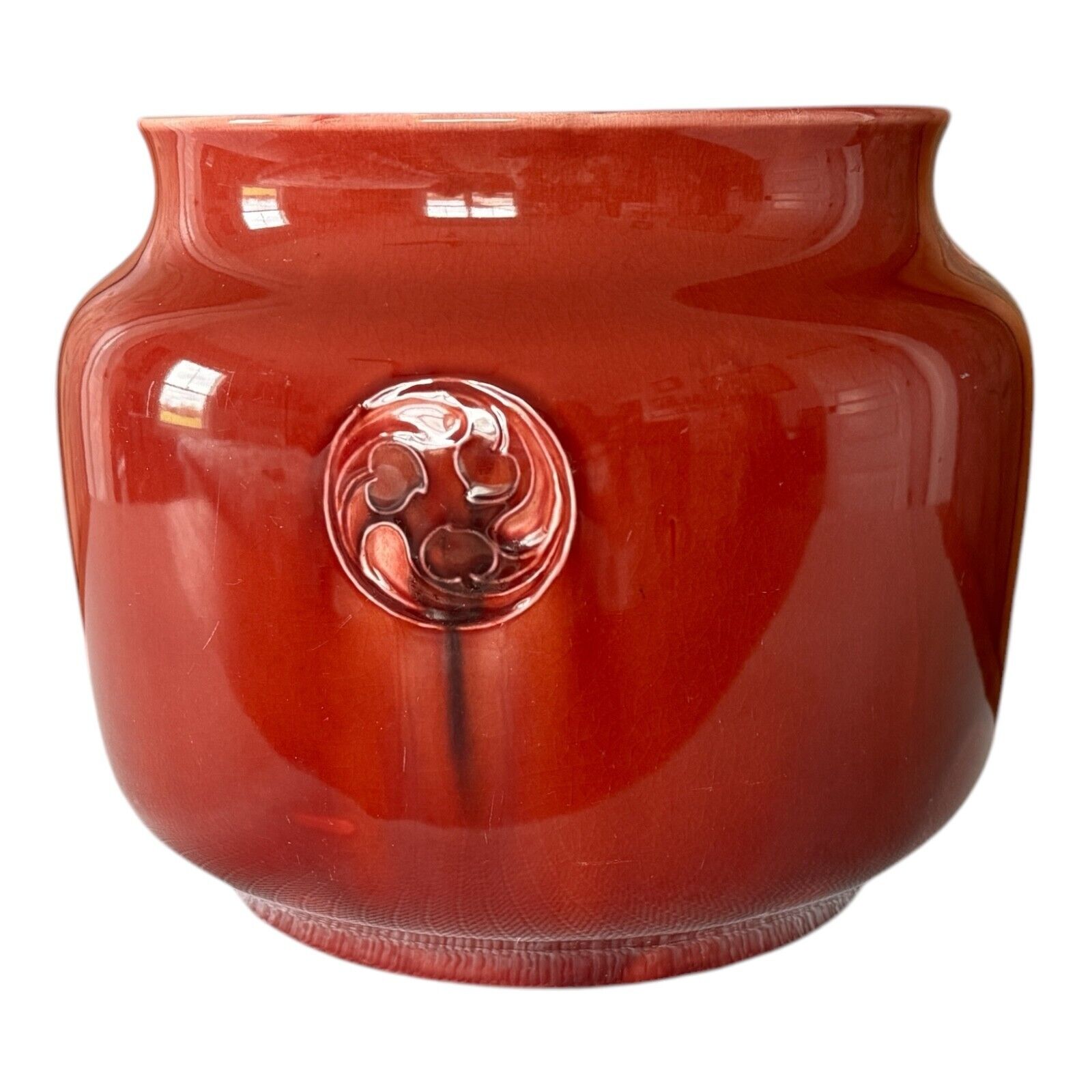Antique Moorcroft Red Flamminian Ware Decorative Bowl