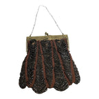 Vintage Beaded Flapper Girl Clutch Purse Bead Art Deco Clutch Purse