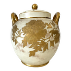 Antique Wedgwood Gold Floral Potpourri Jar with Pierced Lid